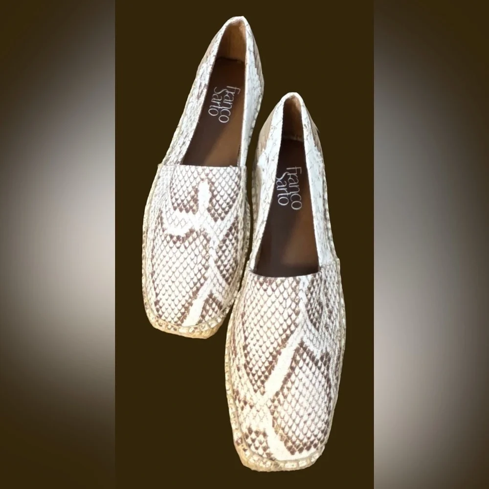 NIB Franco Sarto Slip-On Kenna Espadrilles in Natural, Size 7M